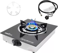 Camping Portable LPG Gas Stove Single Burner Propane Gas Cooktop Auto Igni...