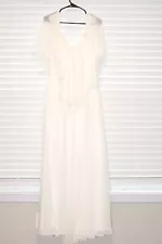 PLUS SIZE WEDDING DRESS SIZE 24- BEAUTIFUL FLOWY OFF SHOULDER -G6