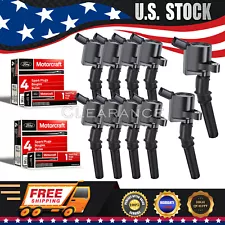 Motorcraft spark plugs & Ignition Coil for Ford E350 Excursion 6.8L DG508 SP479 (For: 2001 Ford F-550 Super Duty)