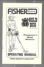 Original Fisher Gold Bug Metal Detector Instruction Manual (Center-stapled)