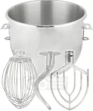 20 Qt Bowl & Attachment SET Dough Hook Wire Whip Flat Beater A200 Hobart Mixer