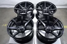 15x8 Black Wheels Rims Fit Aveo Cobalt Spark Accord Civic Prelude Accent Kia Rio