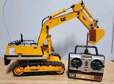 Vintage New Bright 1988 Caterpillar (Cat) Excavator 245D - UNTESTED FOR PARTS!