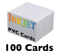 100 Inkjet PVC Cards - For Epson & Canon Inkjet Printers from Brainstorm ID