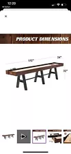 11 Ft Shuffleboard Table Barrington Solid Wood