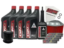 Cyclemax 10W-40 Full Service Kit fits 2002-2009 Honda VTX 1800 VTX1800 w/ Plugs