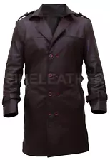 Rorschach C002 Bay Watchmen Costume Brown Stylish Genuine Leather Coat For Men