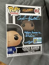 Signed The Flash Cisco Ramon Vibe Carlos Valdes w/Quote & JSA Dc Comics Cw