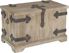 Wooden Chest Storage Trunk Box Standard Small Victorian Antique Wood Vintage