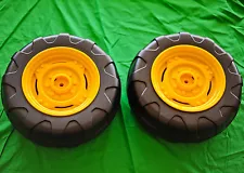 2 Tires - John Deere Power Pull / Loader Tractor Rear Wheel Tire Set Peg Perego