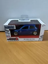 JADA JDM TUNERS 1997 HONDA CIVIC EK TYPE R BLUE 1:32 DIECAST MODEL 5" NEW