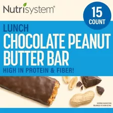 New Nutrisystem Chocolate Peanut Butter Bar Pack for Weight Loss, 15 Ct