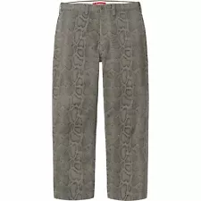 Supreme Snake Print Chino Pant in Olive Green SS24 Men’s Size 34 100% Authentic