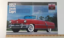 1952 LINCOLN CAPRI ORIGINAL 2004 ARTICLE