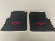 2003-2011 NEW Custom Bentley Continental GTC GT Rear Floor Mat Quilted Red Logo (For: 2008 Bentley)