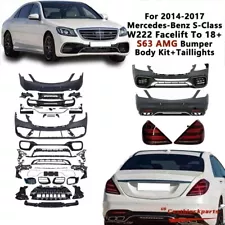 For 2014-2017 Mercedes S-Class W222 Facelift 18+ S63 AMG Bumper Kit W/Taillights (For: 2016 S65 AMG)