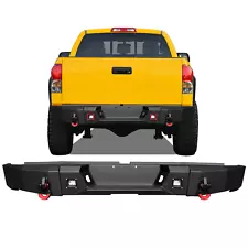 MARSITTER For 2007-2013 Toyota Tundra Steel Rear Bumper With LED Lights&D-Rings