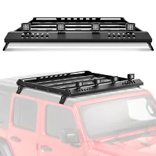 Roof Cargo Rack Basket for 07-2024 Jeep Wrangler JK JL Unlimited & Gladiator JT