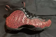 Nike Foamposite Red Cracked Lava-314966-014-Sz 8 FREE Shoe Tree Included