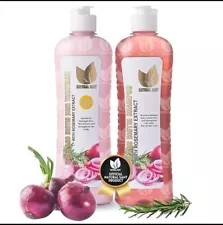 Onion, Biotin and Rosemary Shampoo & Treatment Set for Stronger, Thicker