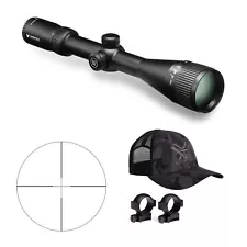 Vortex Crossfire II 6-24x50 AO Riflescope with 30mm Rings 2 Piece Set and Hat