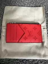 LOUIS VUITTON Coin Card Holder Red Monogram Tigerama M30829