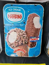 Nestle Ice Cream Sign Double Sided Drumstick King Size Crunch