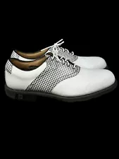 Footjoy Icon White & Black Men’s Golf Shoes Size 9 M Excellent Condition