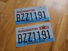 Washington State License WA Evergreen State Plates Expired Set of 2 Rainier