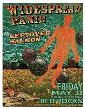 1996 - WIDESPREAD PANIC - Leftover Salmon - Red Rocks - Colorado Concert Poster