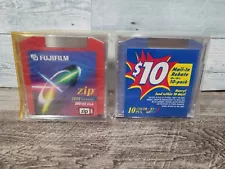 10 Pack- FujiFilm 100MB Zip Disk Brand New Sealed IBM Formatted Computer Data