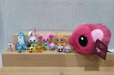 Animal Jam Lot Magenta Hamster Plush Soft Toy w/ Tag + 16 Adopt A Pet Figures