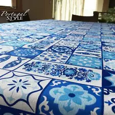 Portuguese Tiles 100% Cotton Tablecloth Made in Portugal - Free Shipping from US