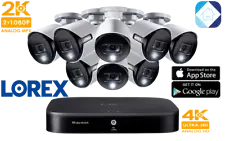 LOREX 2KAD88R 4K 8 Channel DVR Smart 2TB & 8-2K 5MP Deterrence Security Camerað¥