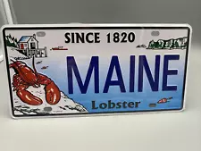 License Plate ME Maine Lobster Since 1820 NEW SEALED