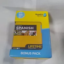 Rosetta Stone Learning Spanish Bonus Pack Bundle Lifetime Online Acces Not Used