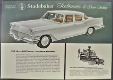 1958 Studebaker Scotsman 4-Door Sedan Sales Brochure Sheet Excellent Original 58