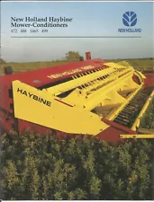 Original New Holland 472 488 499 1465 Haybine Mower Conditioner Sales Brochure