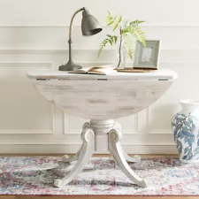 SAFAVIEH Forest Drop Leaf Dining Table | Antique White |