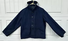 WW2 US Navy Coastguard 1940s Shawl Collar Denim Work Jacket Named World War II