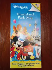 Disneyland Paris Park Map guide English version - 06 Aug - 02 Sep 2001