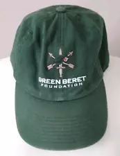 GREEN BERET FOUNDATION DARK GREEN 47 BRAND CAP HAT - ADJUSTABLE 100% COTTON MENS