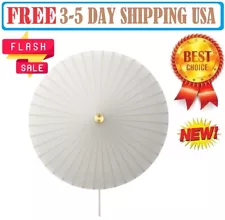 IKEA RORKULT Wall Lamp, Stripe Pattern/White Parasol Opal Glass, 14" - NEW* SALE