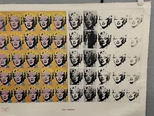 Marilyn Monroe POP ART by Andy Warhol With ORIGINAL STAMP & NUMBERED