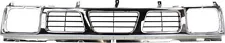 Grille For 93-97 Nissan Pickup Chrome Shell w/ Gray Insert Plastic