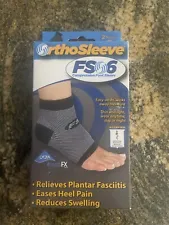 OrthoSleeve Planter Fasciitis FS6 Compression Small Black Foot Sleeve Pair Small