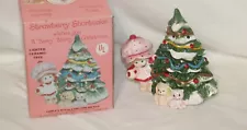 VTG 1980 Strawberry Shortcake Berry Merry Christmas Ceramic Lighted Tree w/Box