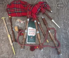 Highland Bagpipes | Royal Stewart Tartan | Learn Scottish Bagpipe Starter Kit