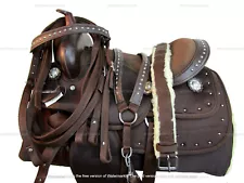 KIDS WESTERN SADDLE YOUTH CHILD BARREL RACING TRAIL USED SYNTHETIC TACK 12 13 14