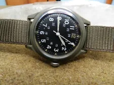 Vietnam War issue Benrus 'Combat watch MIL-W-46374 serviced,+NOS NYLOLN BAND